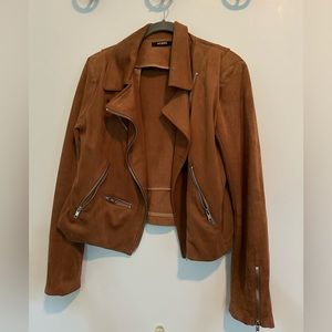 Azalea Faux Suede Moto Jacket